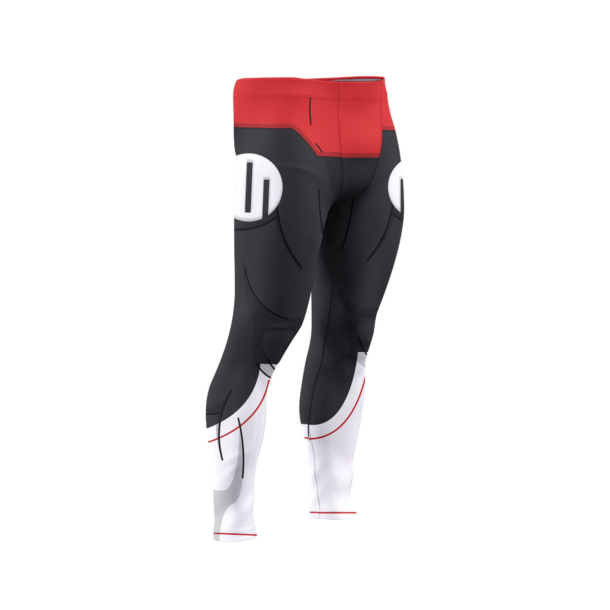  Invincible Black Red Cosplay Men's Compression Leggings