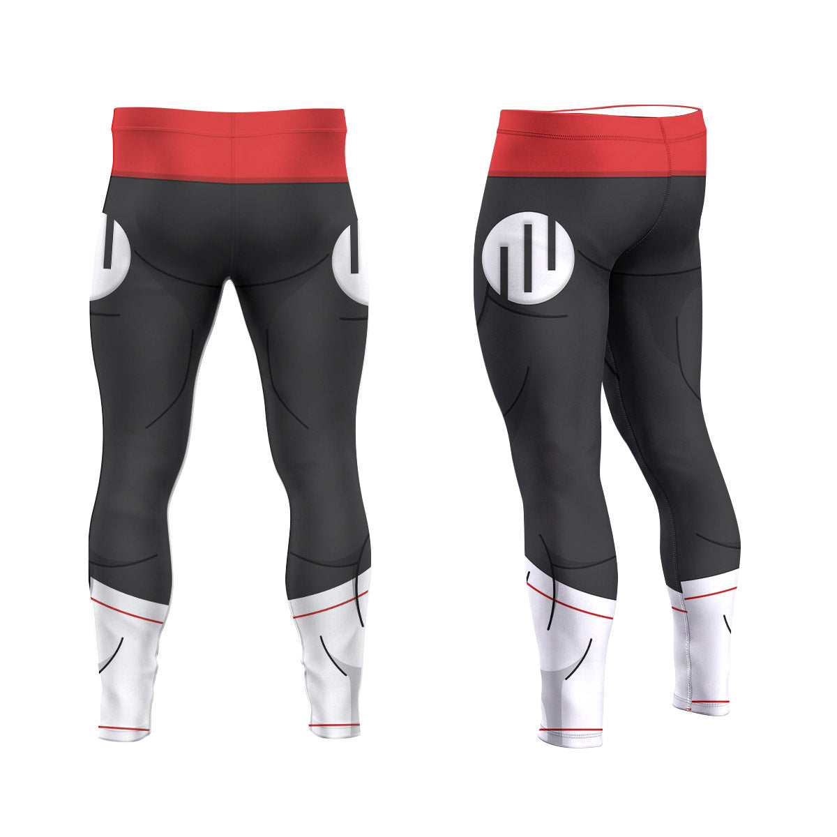  Invincible Black Red Cosplay Men's Compression Leggings