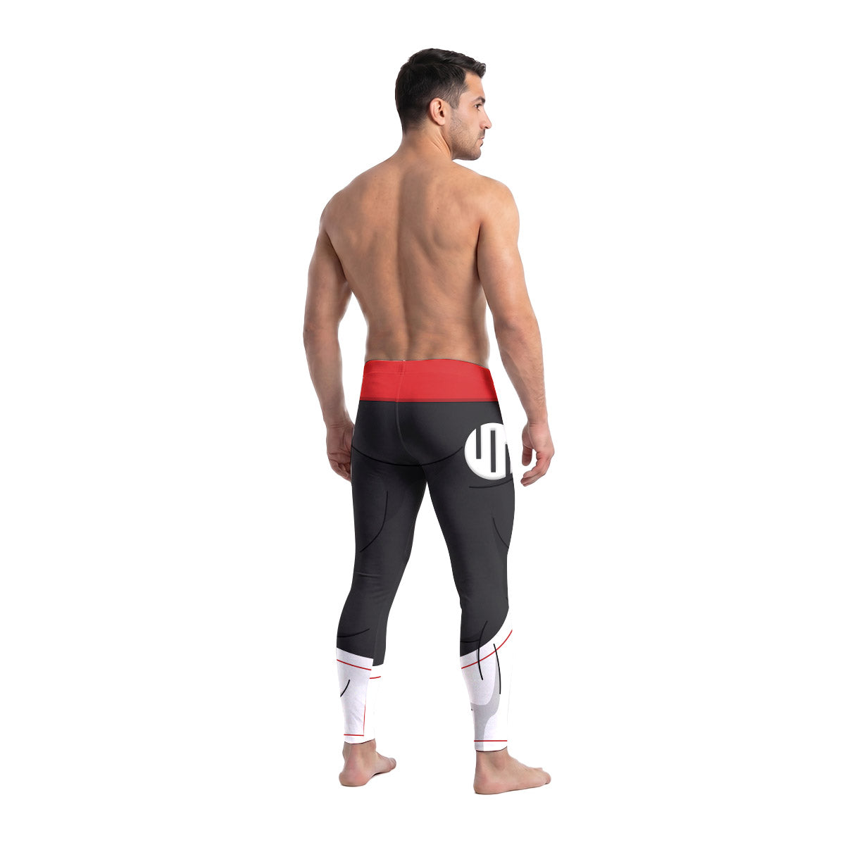  Invincible Black Red Cosplay Men's Compression Leggings