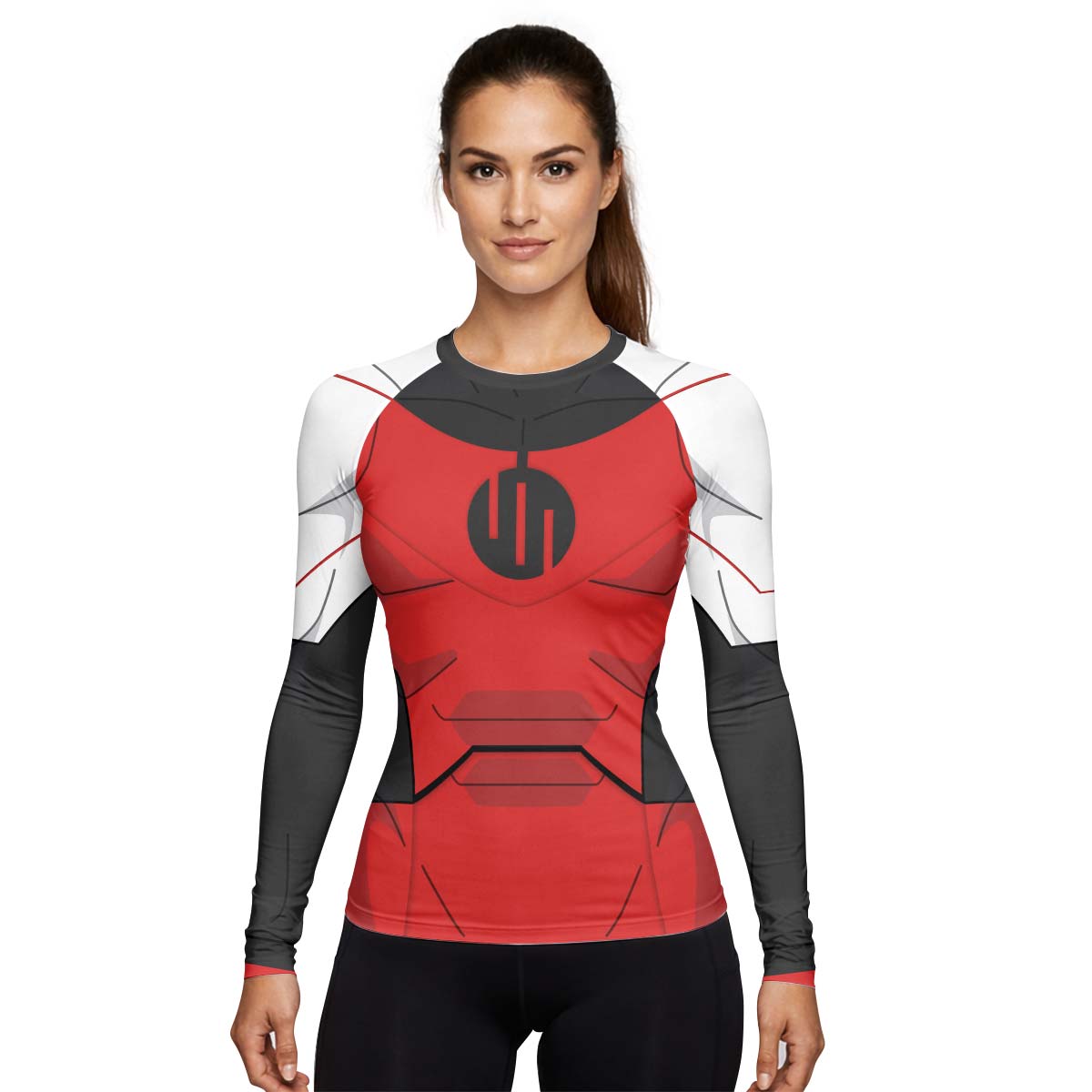Invincible Black Red Cosplay Rash Guard