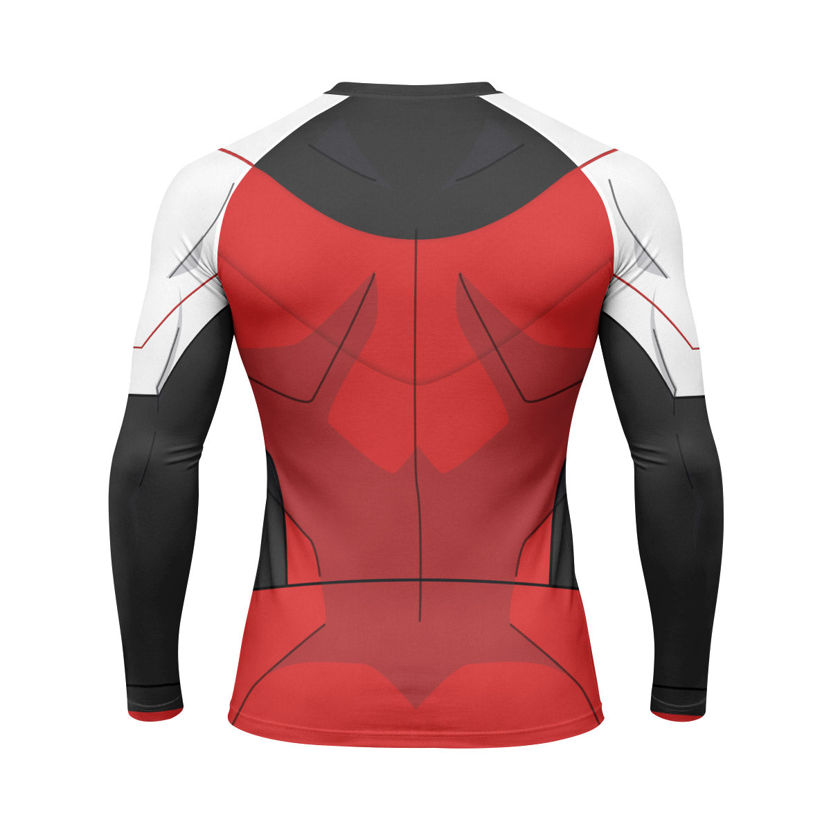 Invincible Black Red Cosplay Rash Guard