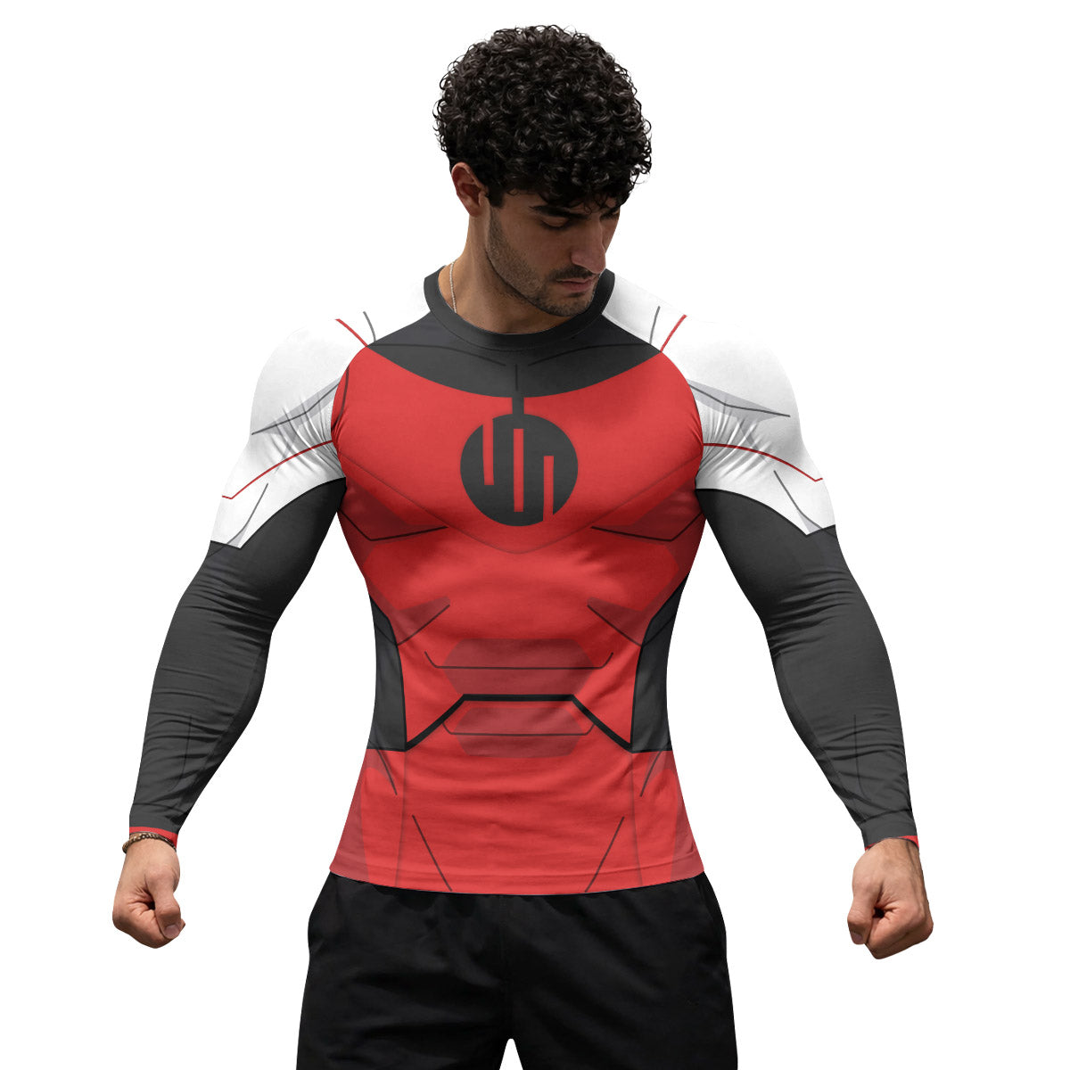 Invincible Black Red Cosplay Rash Guard