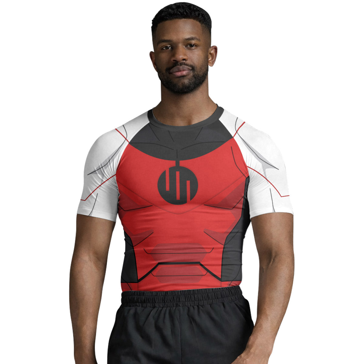 Invincible Black Red Cosplay Rash Guard