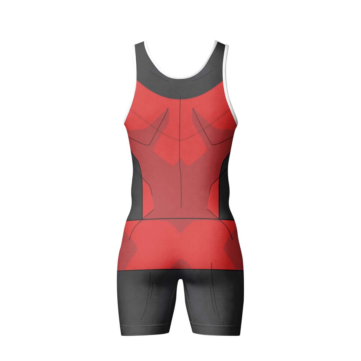 Invincible Black Red Cosplay Wrestling Singlet