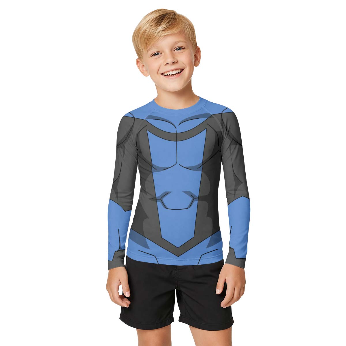 Invincible Blue Kid Rash Guard