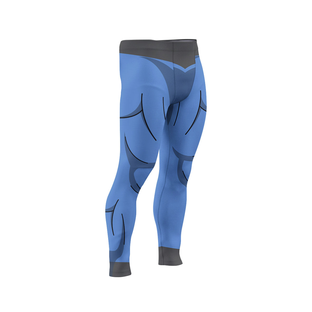  Invincible Blue Men's Compression Leggings