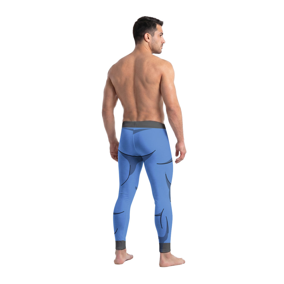  Invincible Blue Men's Compression Leggings