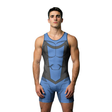 Invincible Blue Wrestling Singlet