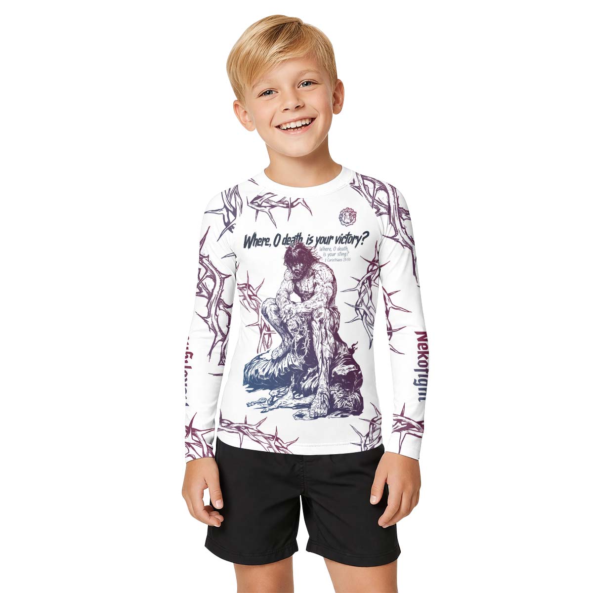Jesus 1 Corinthians Kid Rash Guard