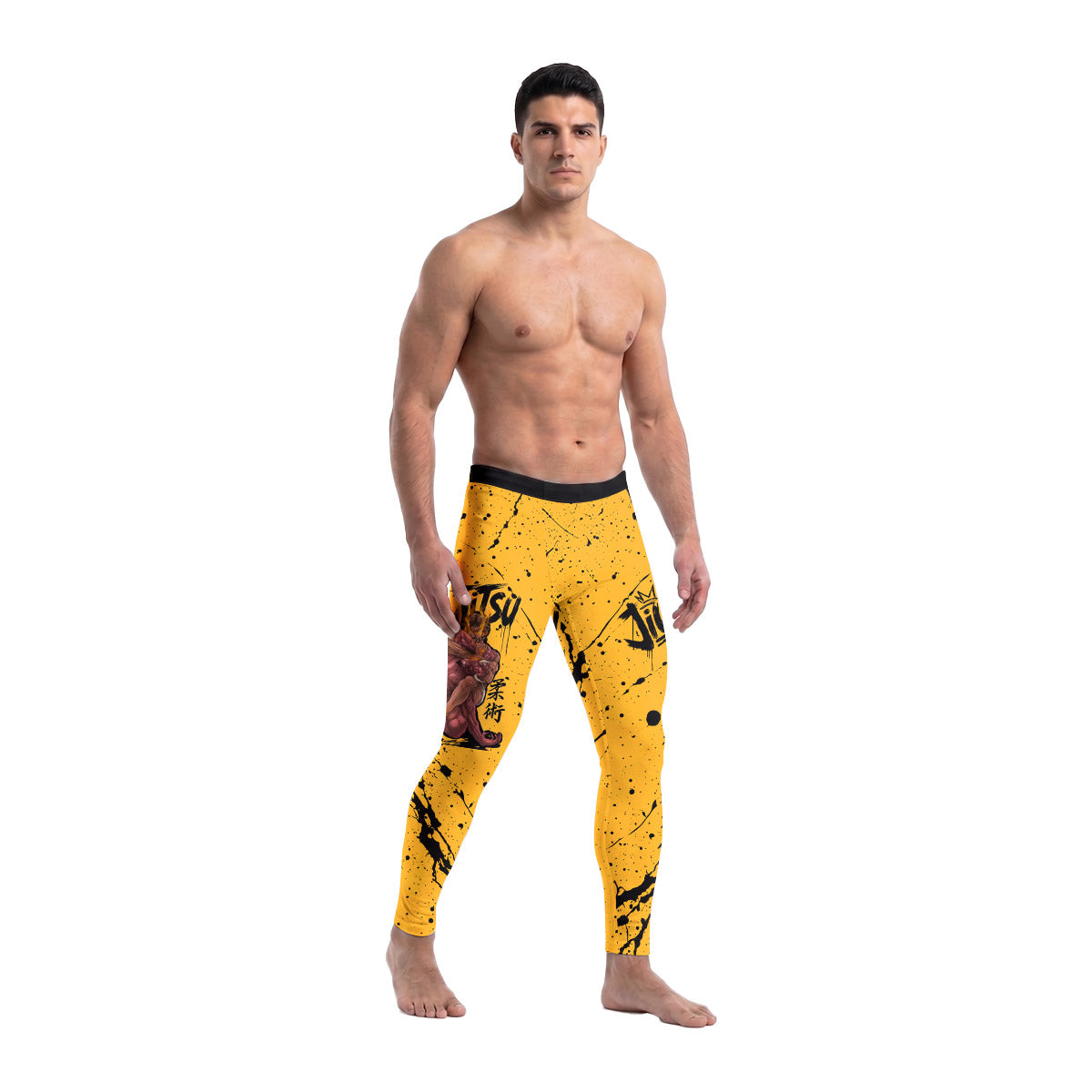  Jesus BJJ Submission Men's Compression Leggings