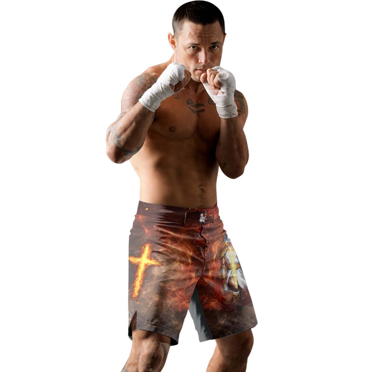  Jesus Holly Cross Fight Shorts