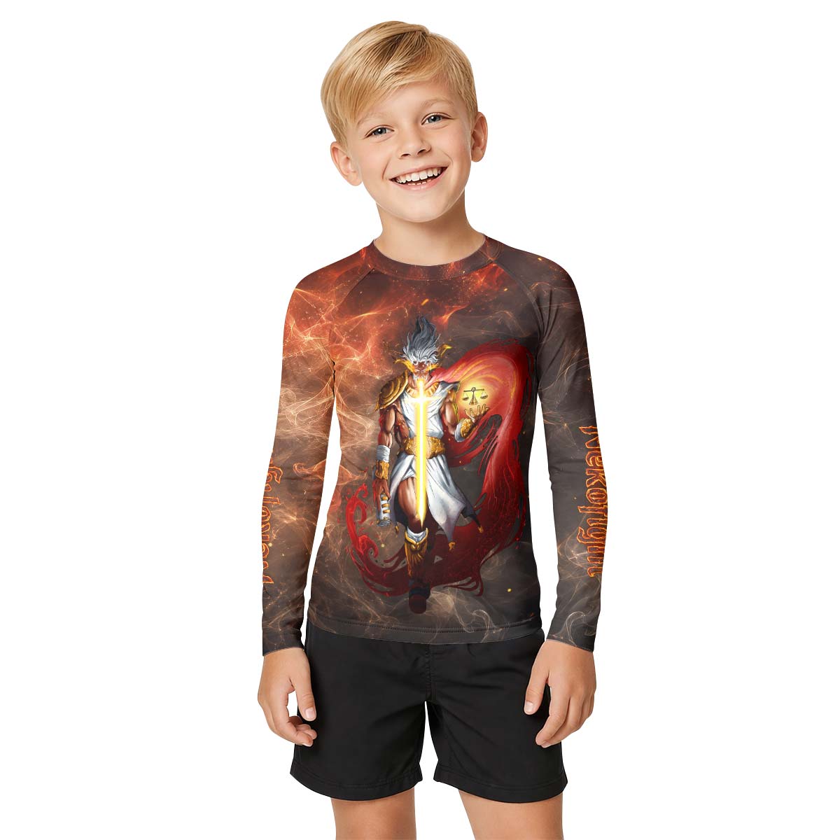 Jesus Holly Cross Kids Rash Guard