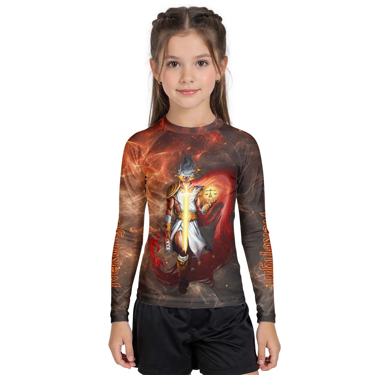 Jesus Holly Cross Kids Rash Guard