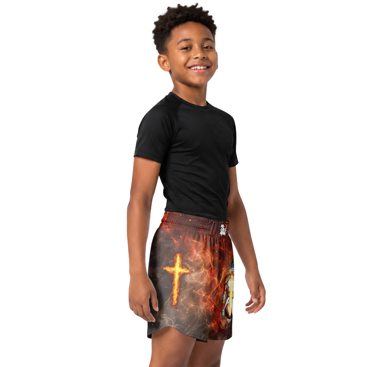 Jesus Holly Cross Kids Grappling Shorts