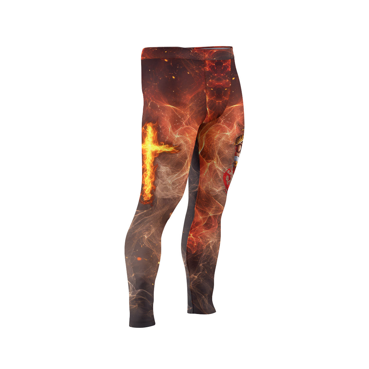  Jesus Holly Cross Men's Compression Leggings