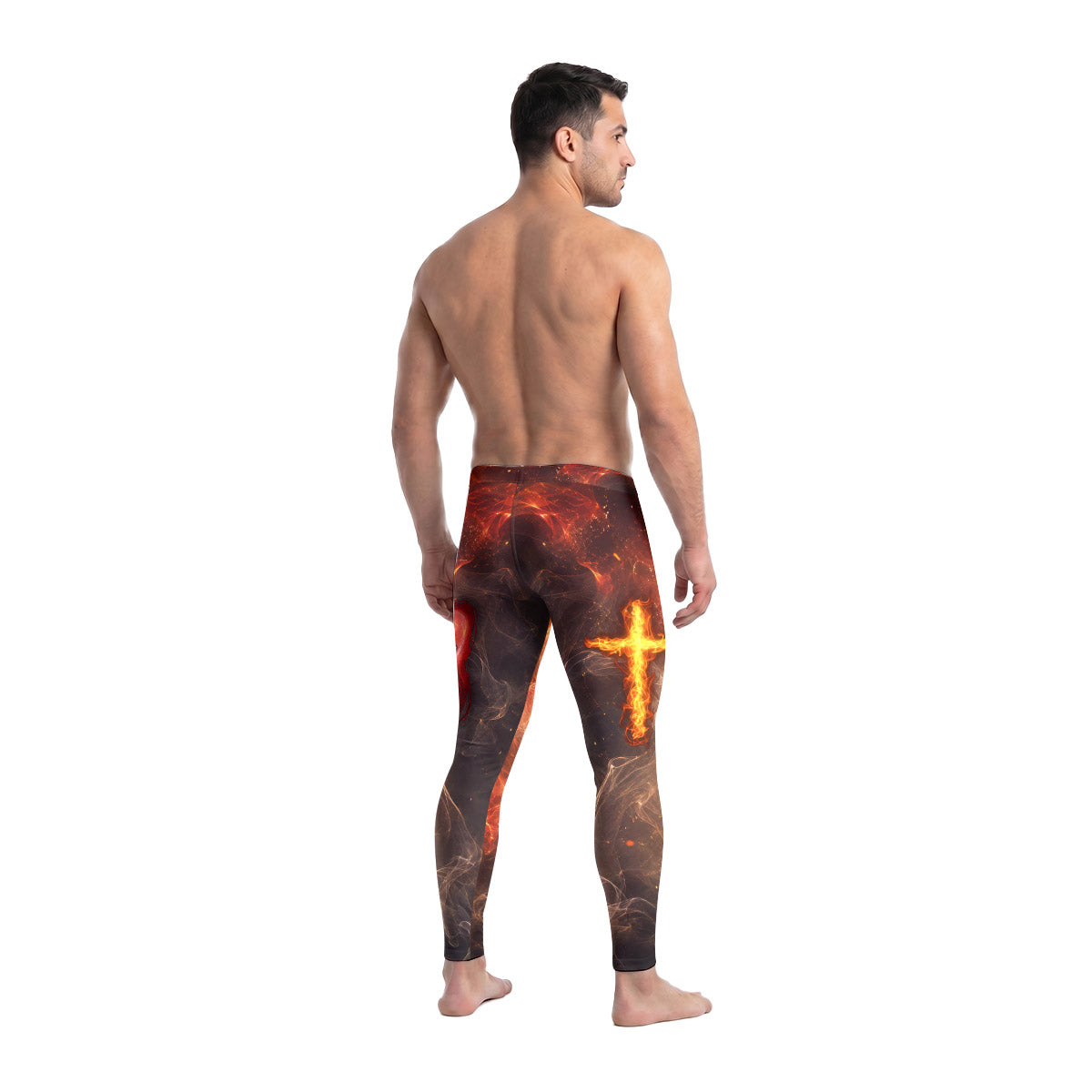  Jesus Holly Cross Men's Compression Leggings