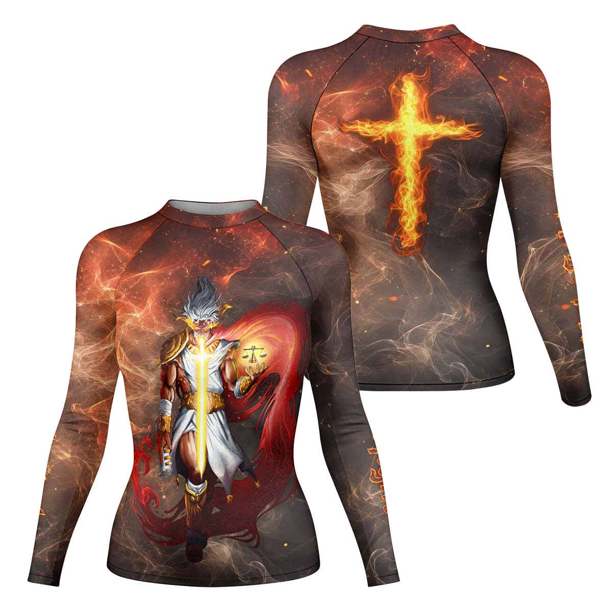  Jesus Holly Cross Rash Guard