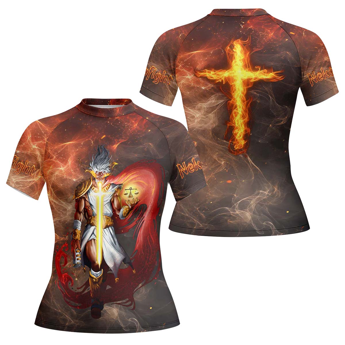  Jesus Holly Cross Rash Guard
