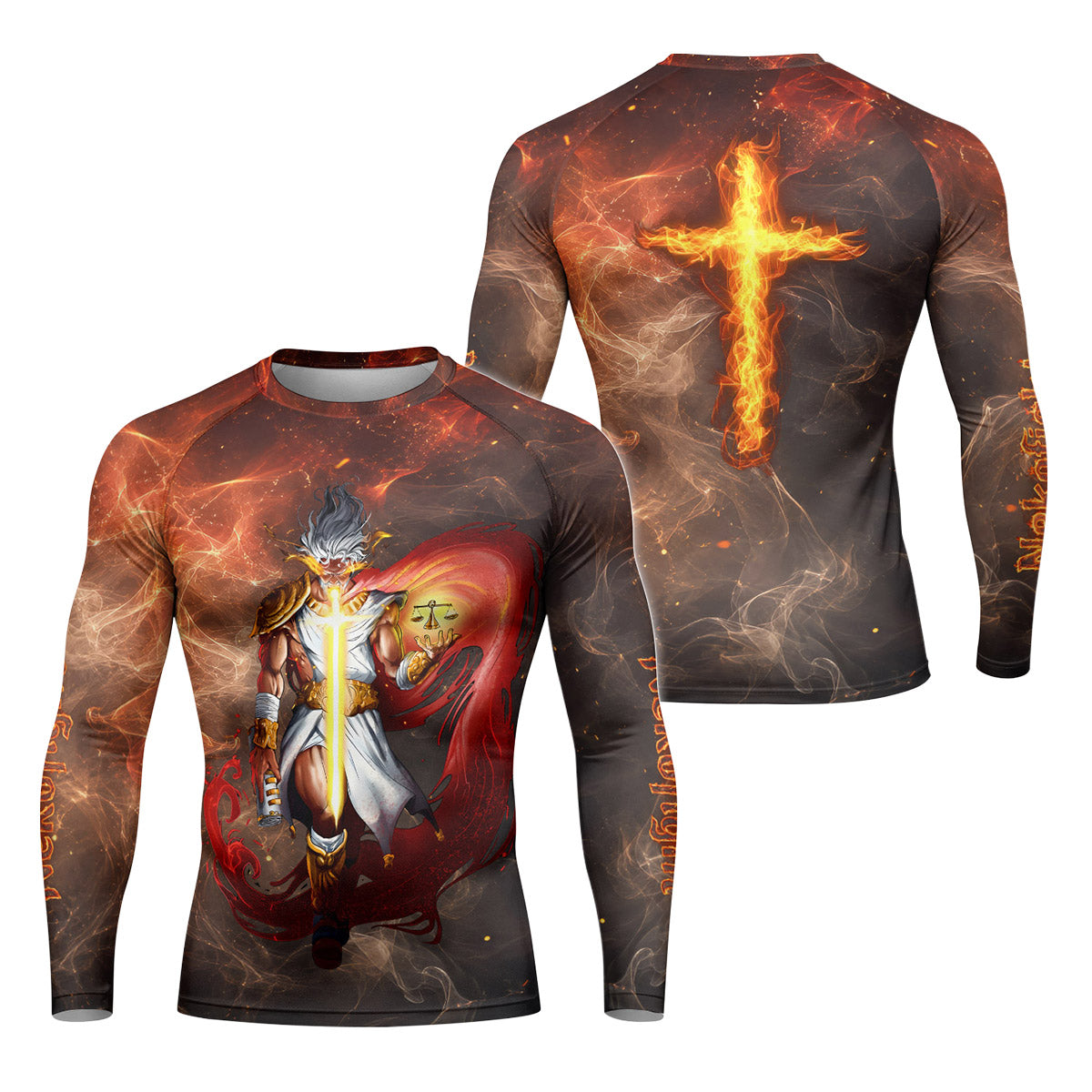 Jesus Holly Cross Rash Guard