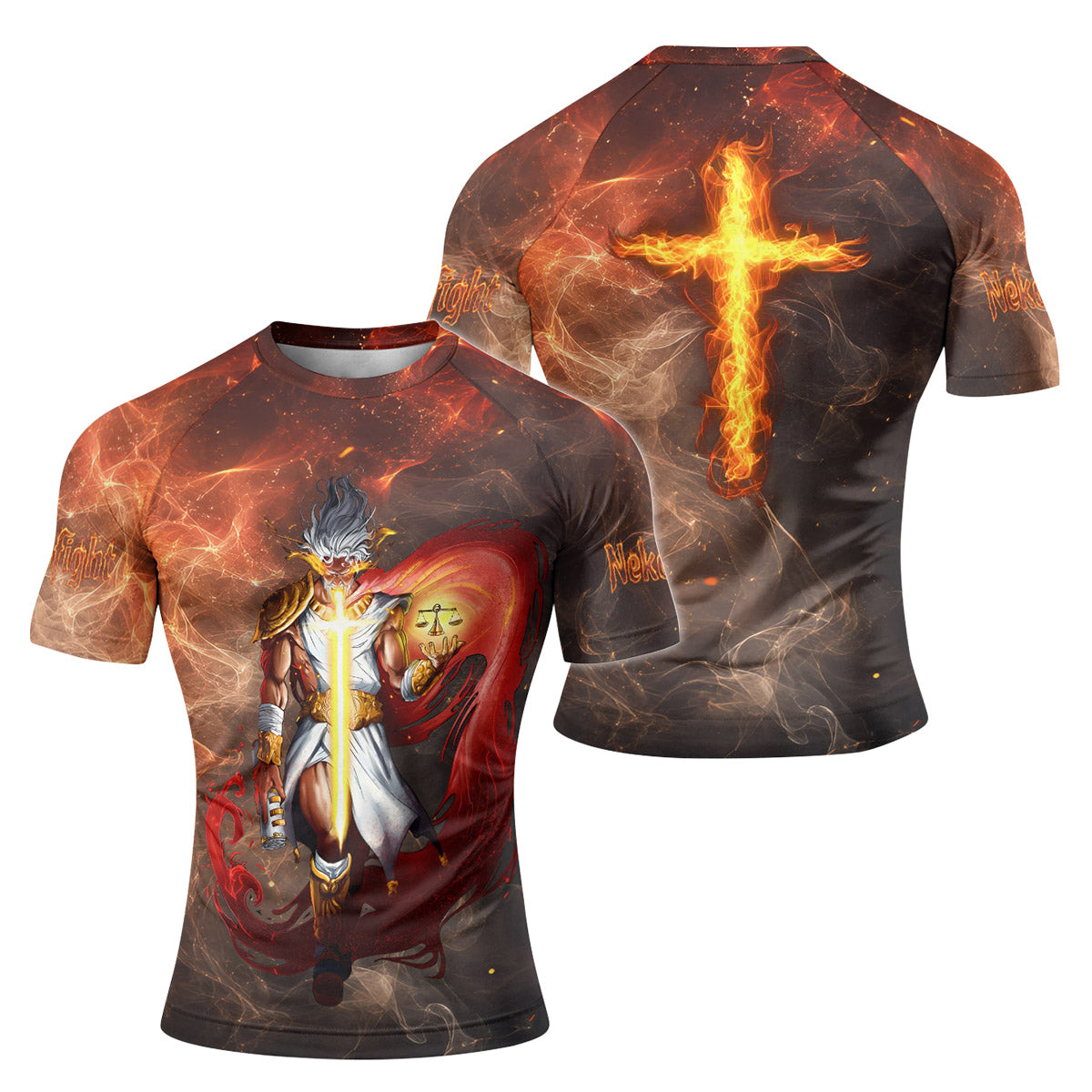 Jesus Holly Cross Rash Guard