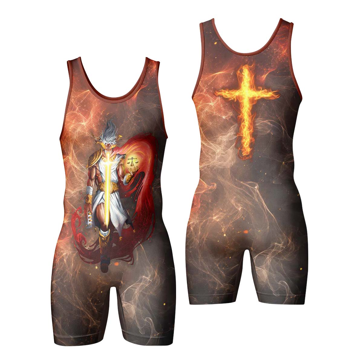 Jesus Holly Cross Wrestling Singlet