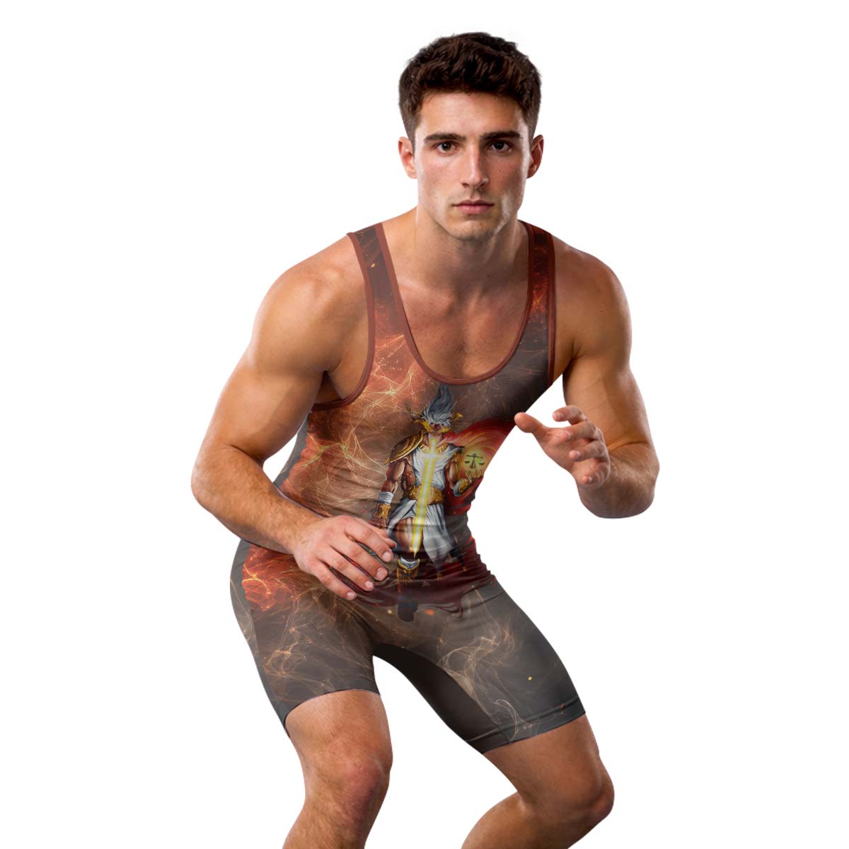  Jesus Holly Cross Wrestling Singlet