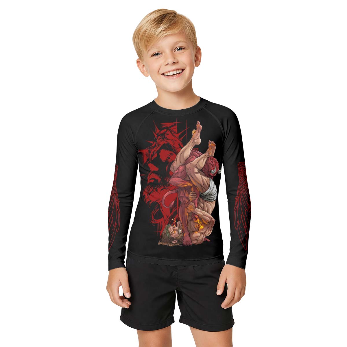 Jesus Holly Submission Kid Rash Guard
