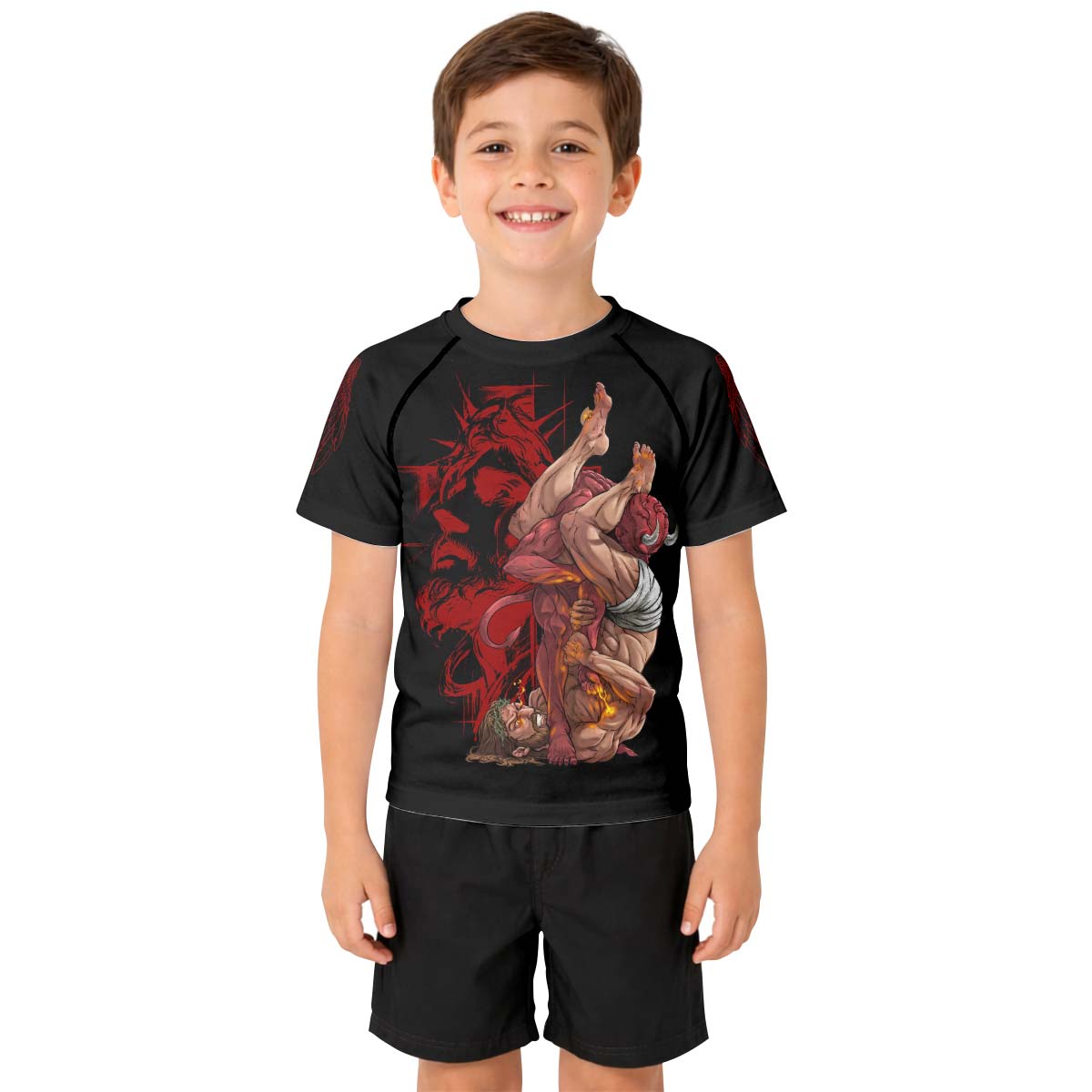  Jesus Holly Submission Kid Rash Guard