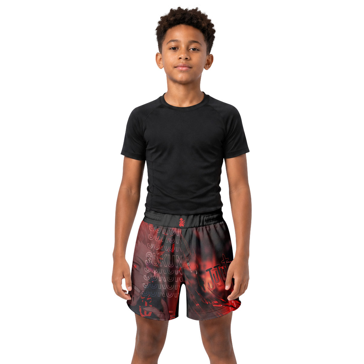 Jujutsu Kaisen Cursed King Sukuna Kids Grappling Shorts