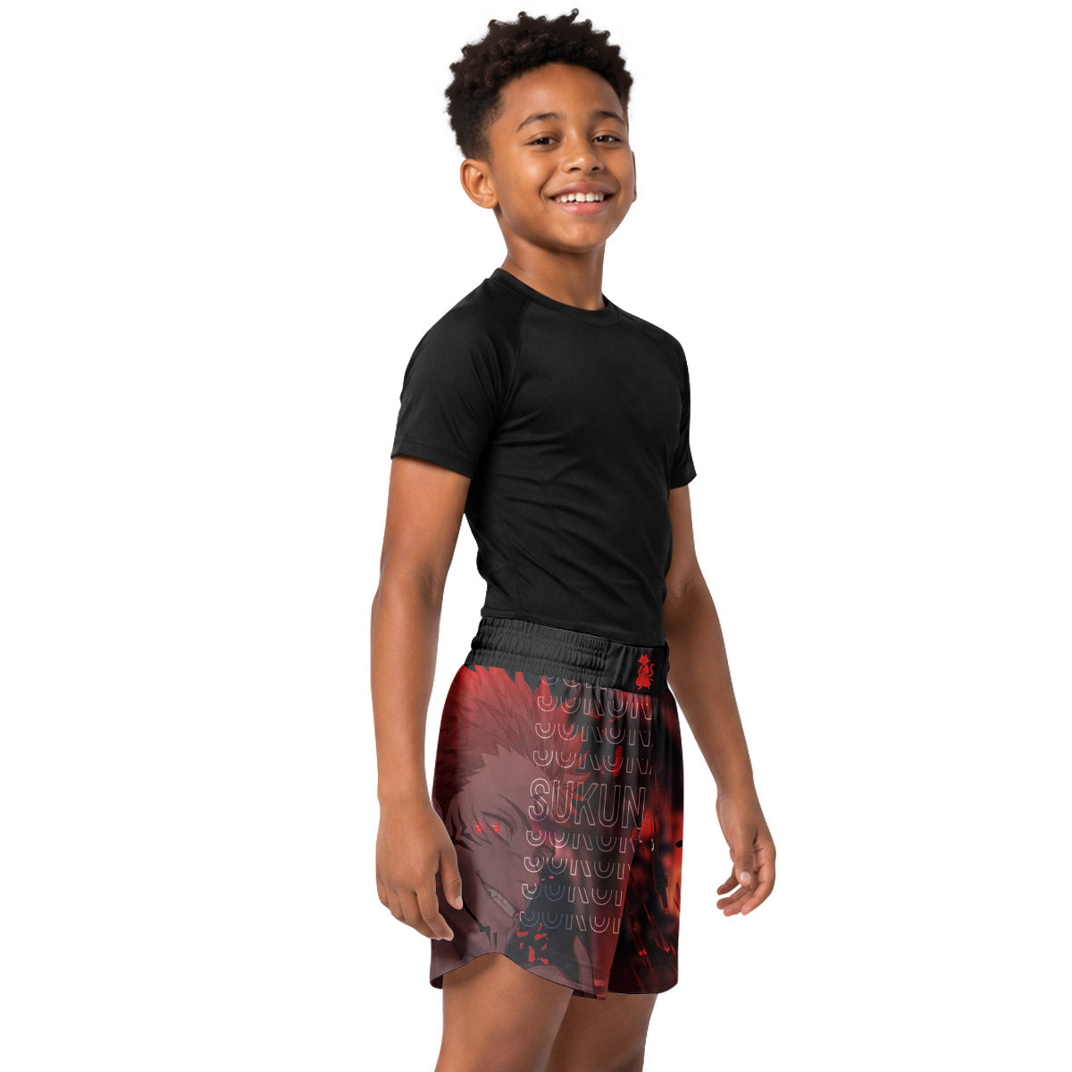 Jujutsu Kaisen Cursed King Sukuna Kids Grappling Shorts