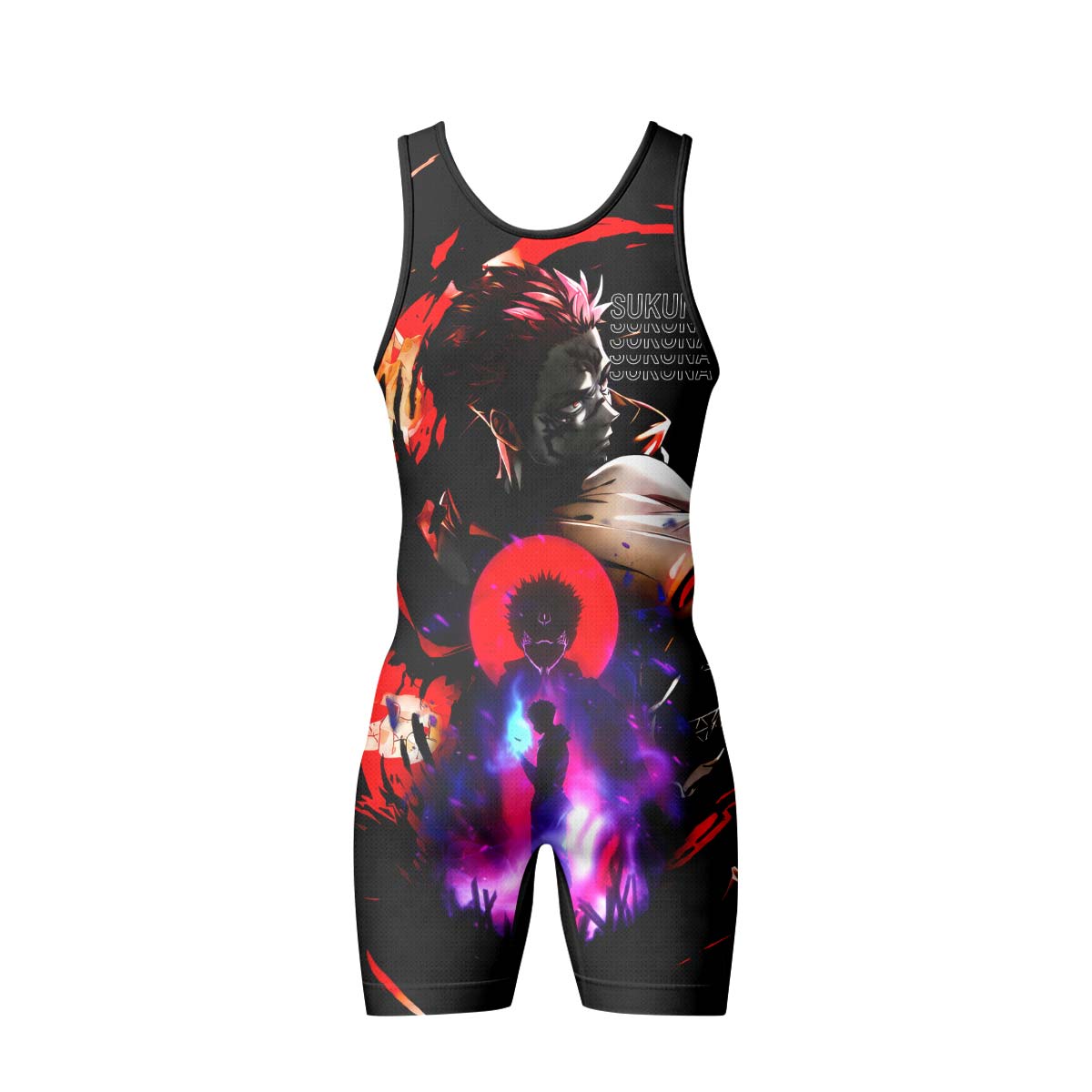 Jujutsu Kaisen Cursed King Sukuna Wrestling Singlet