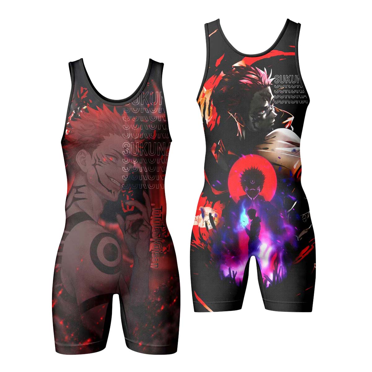  Jujutsu Kaisen Cursed King Sukuna Wrestling Singlet