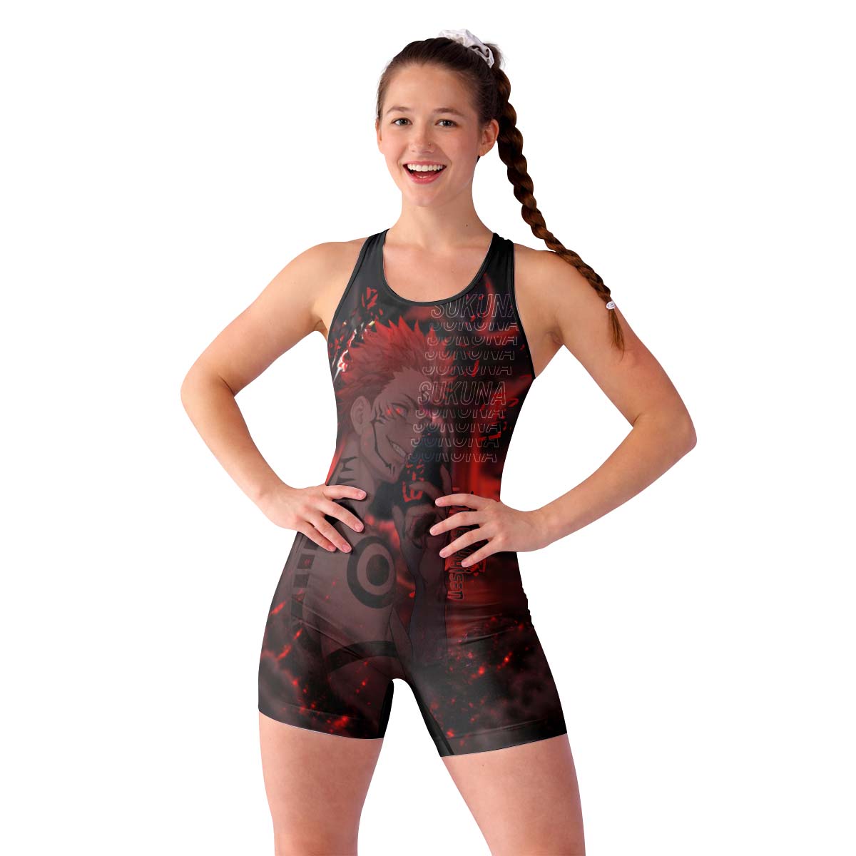 Jujutsu Kaisen Cursed King Sukuna Wrestling Singlet