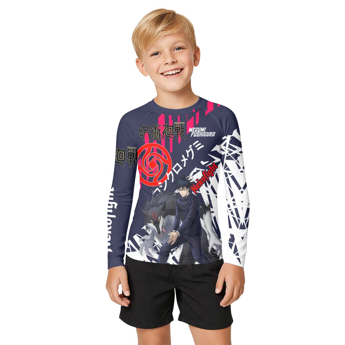 Jujutsu Kaisen Fushiguro Megumi Kid Rash Guard