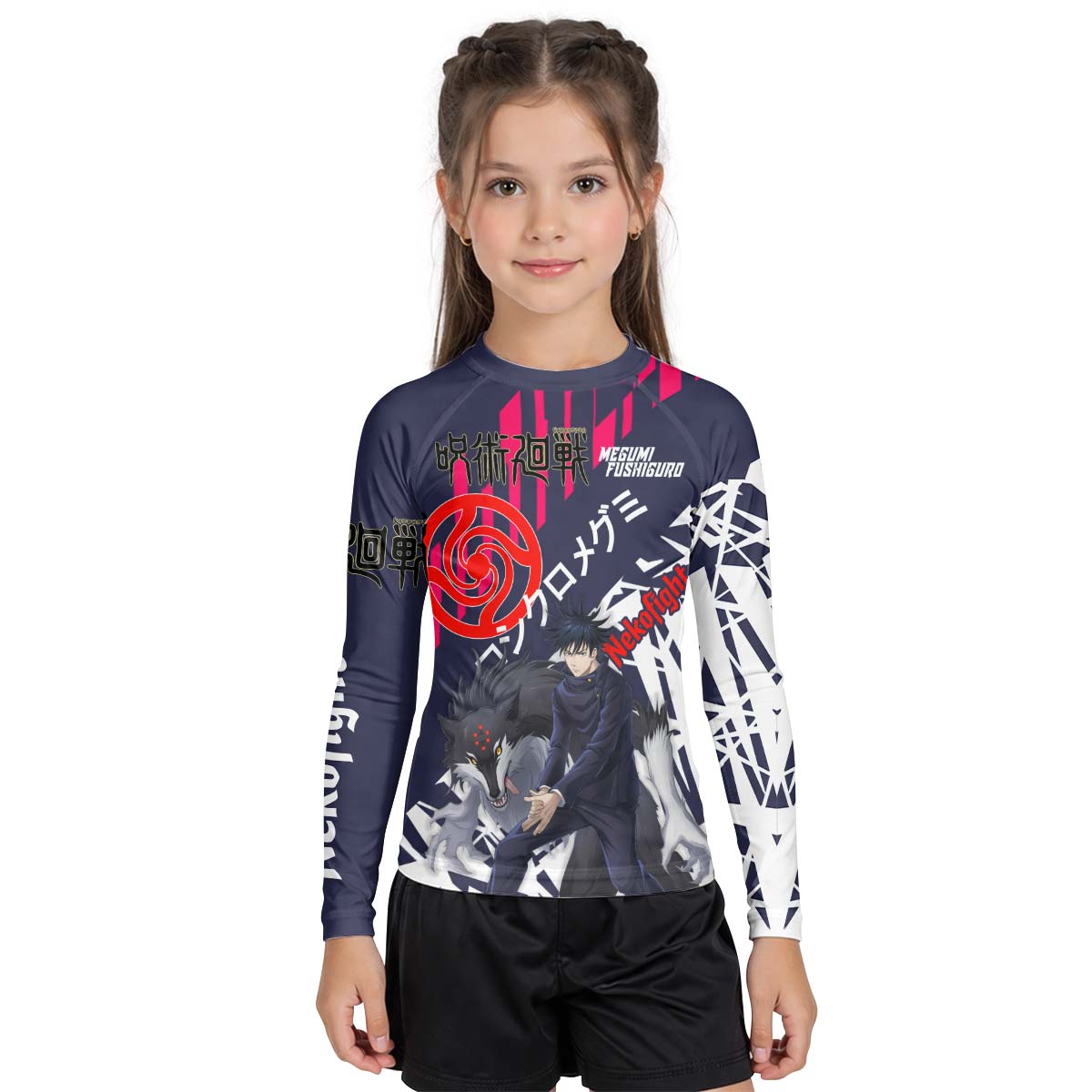 Jujutsu Kaisen Fushiguro Megumi Kid Rash Guard