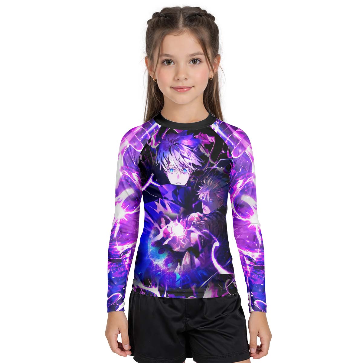 Jujutsu Kaisen Gojo's Hollow Purple Kid Rash Guard