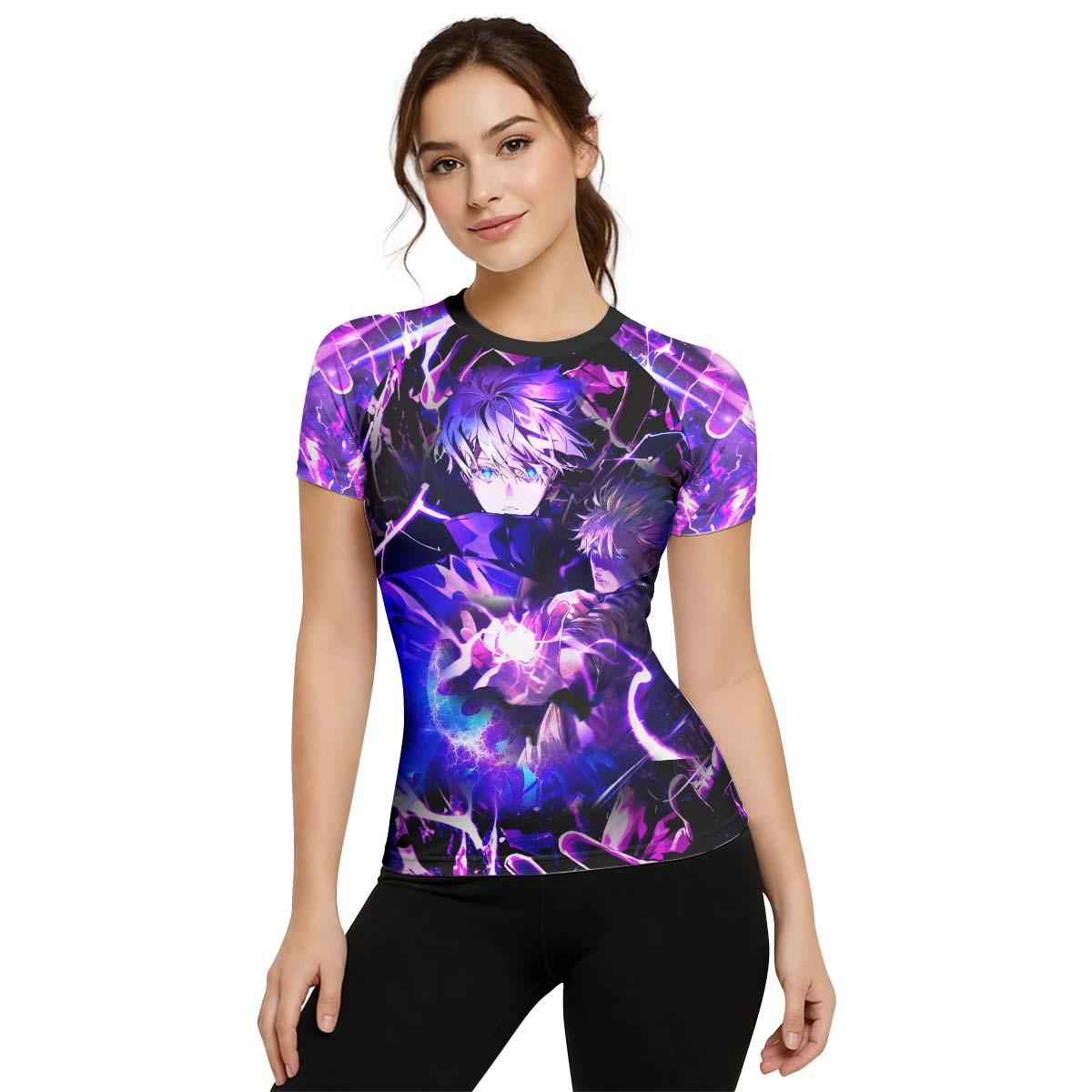  Jujutsu Kaisen Gojo's Hollow Purple Rash Guard