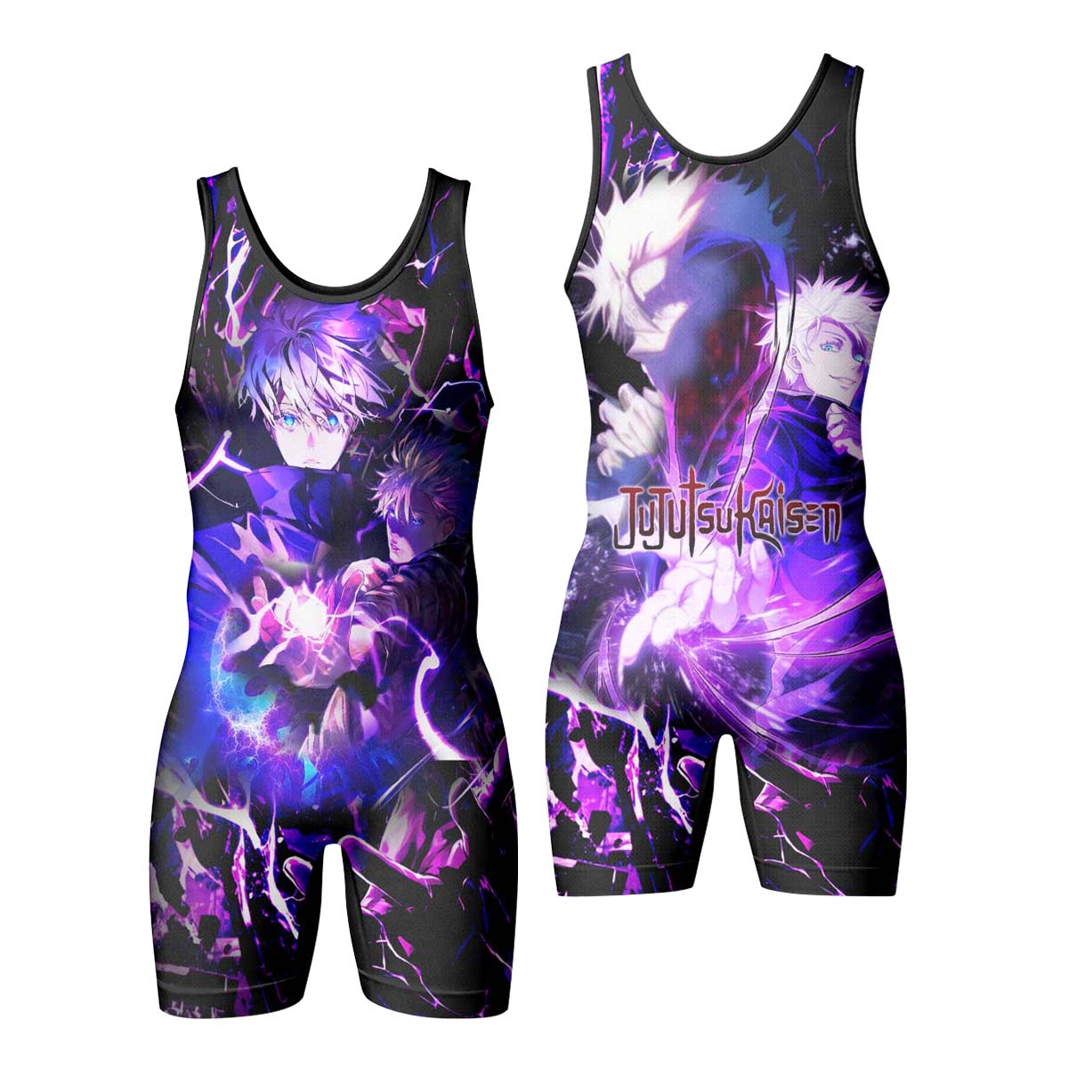  Jujutsu Kaisen Gojo's Hollow Purple Wrestling Singlet