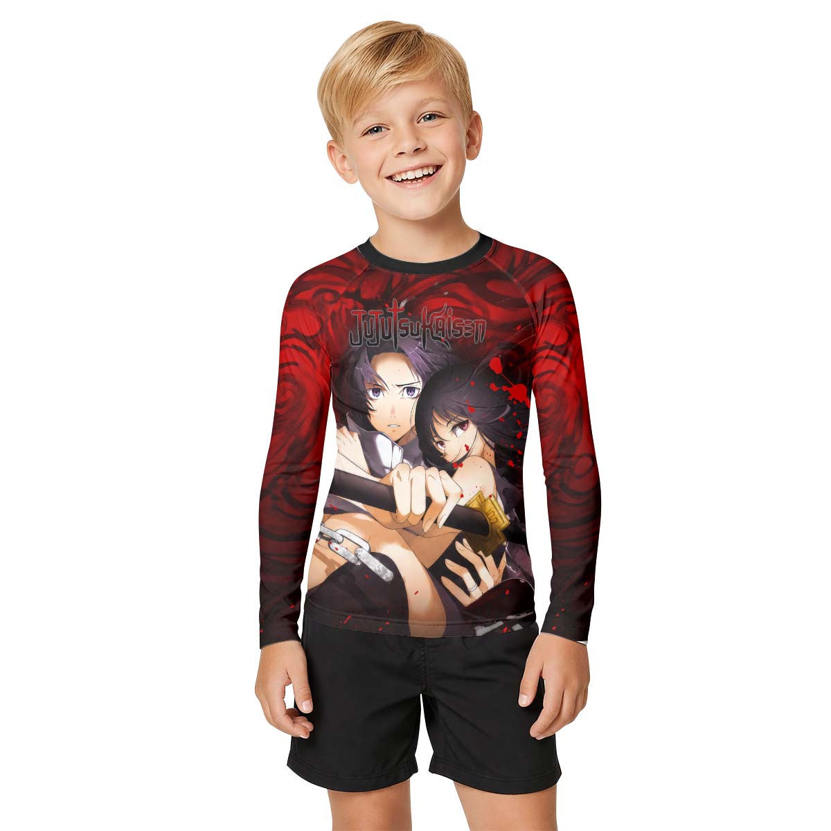 Jujutsu Kaisen Yuta And Rika Kid Rash Guard