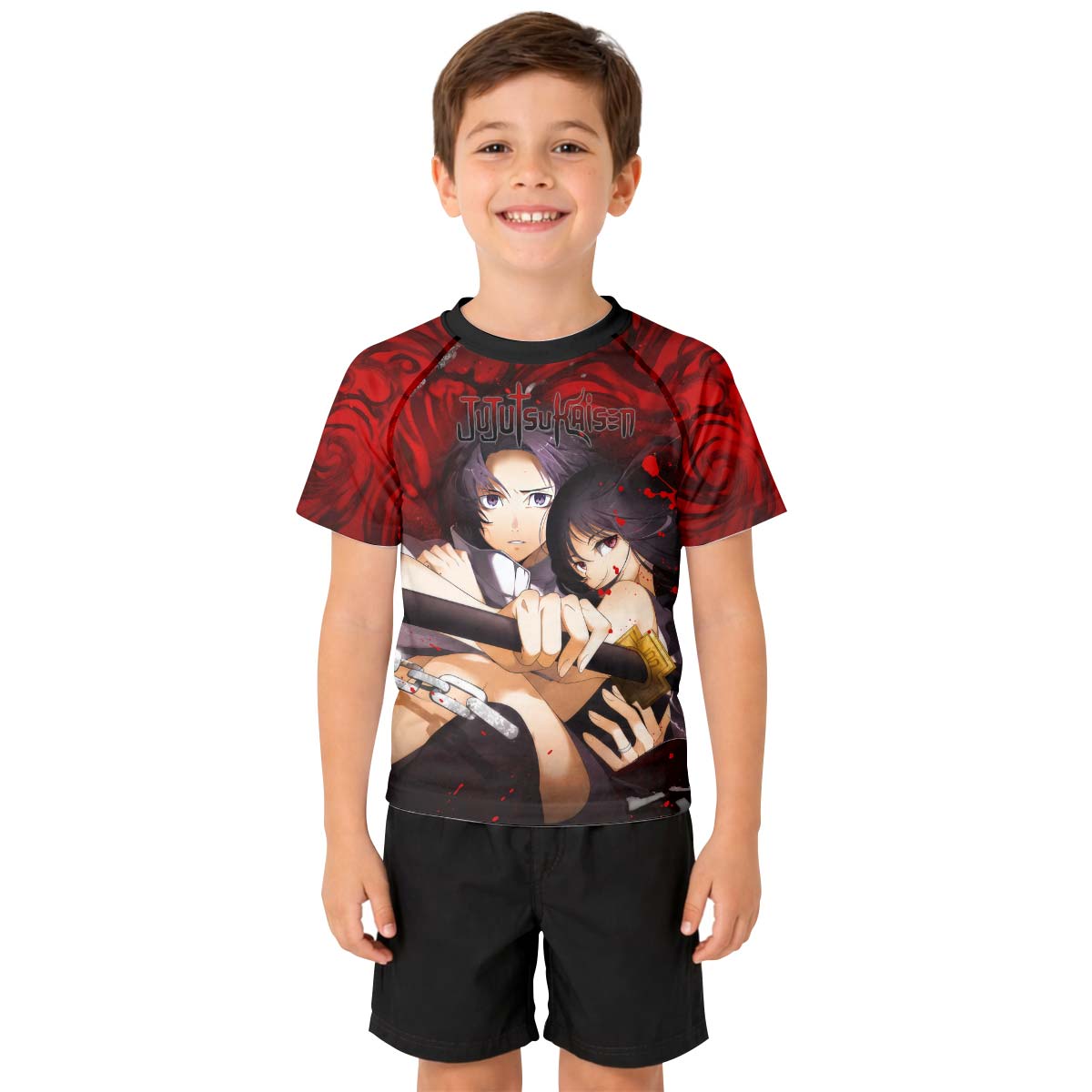  Jujutsu Kaisen Yuta And Rika Kid Rash Guard