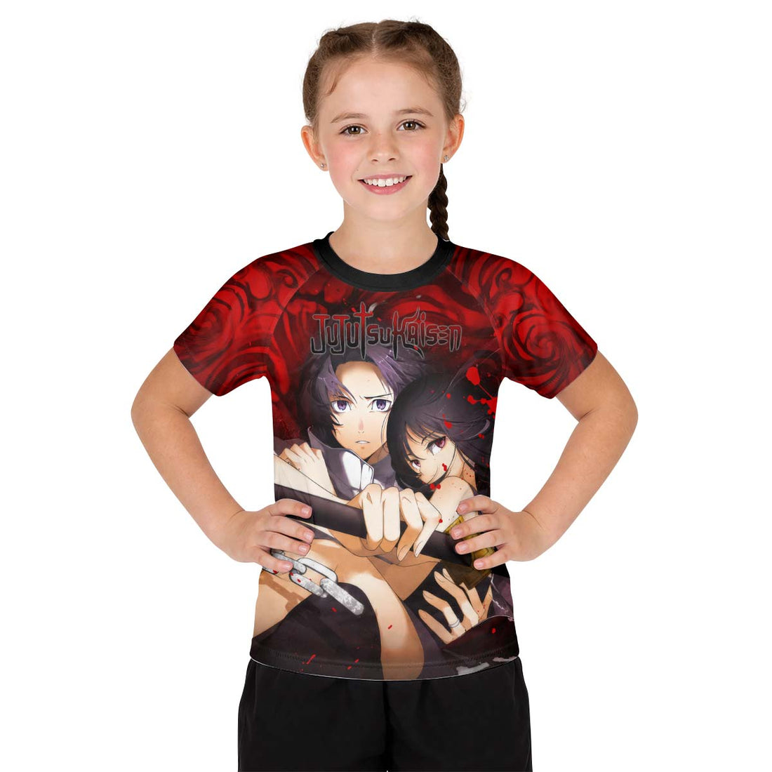  Jujutsu Kaisen Yuta And Rika Kid Rash Guard