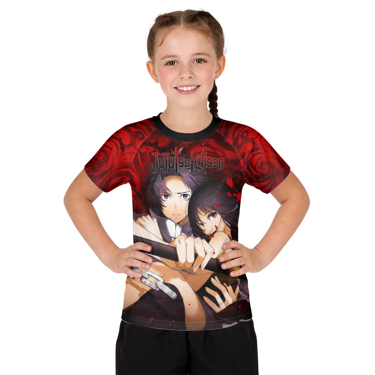  Jujutsu Kaisen Yuta And Rika Kid Rash Guard