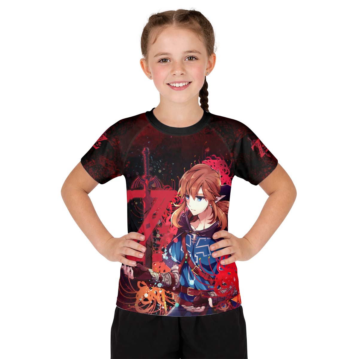  Legend of Zelda Link Master Sword Kid Rash Guard