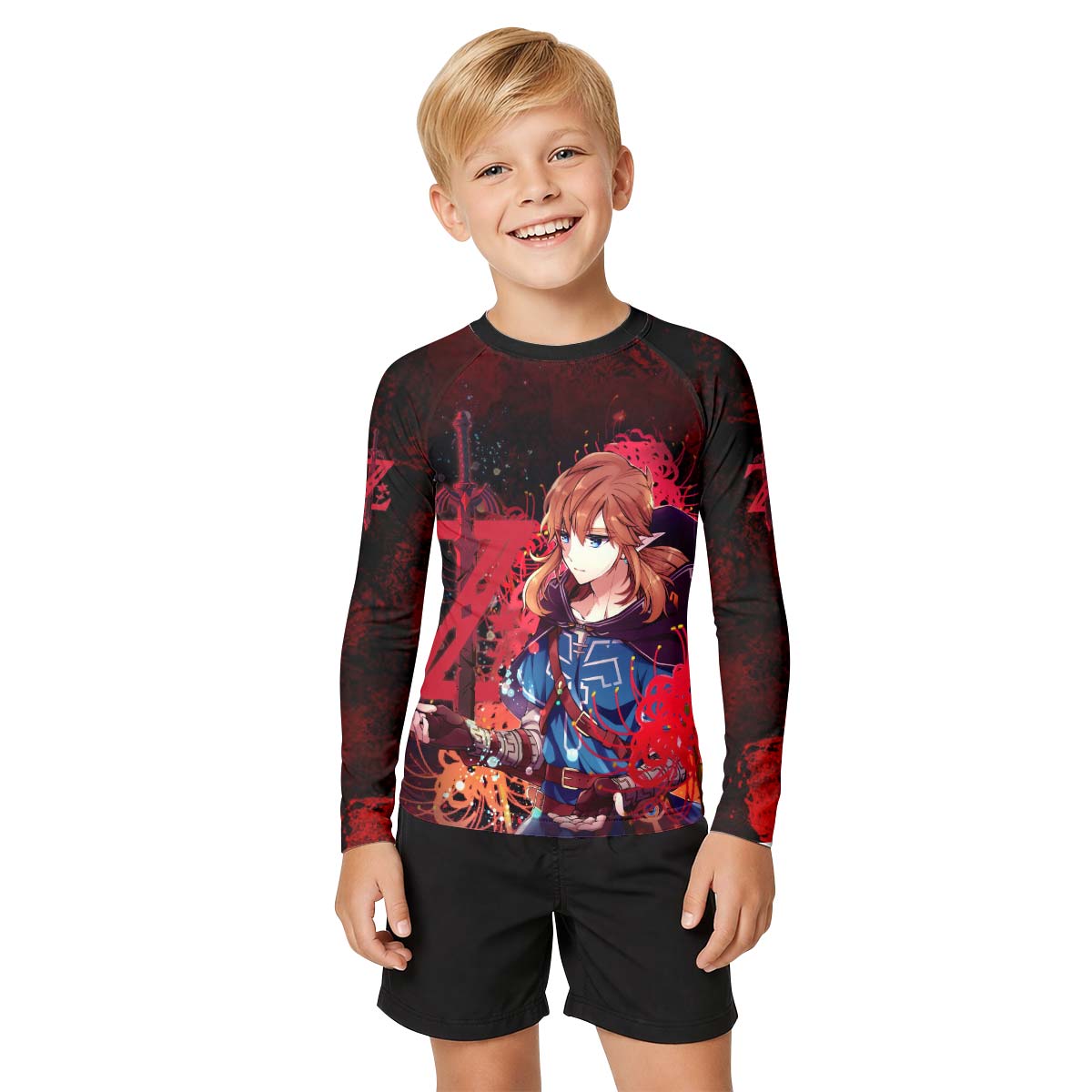 Legend of Zelda Link Master Sword Kid Rash Guard