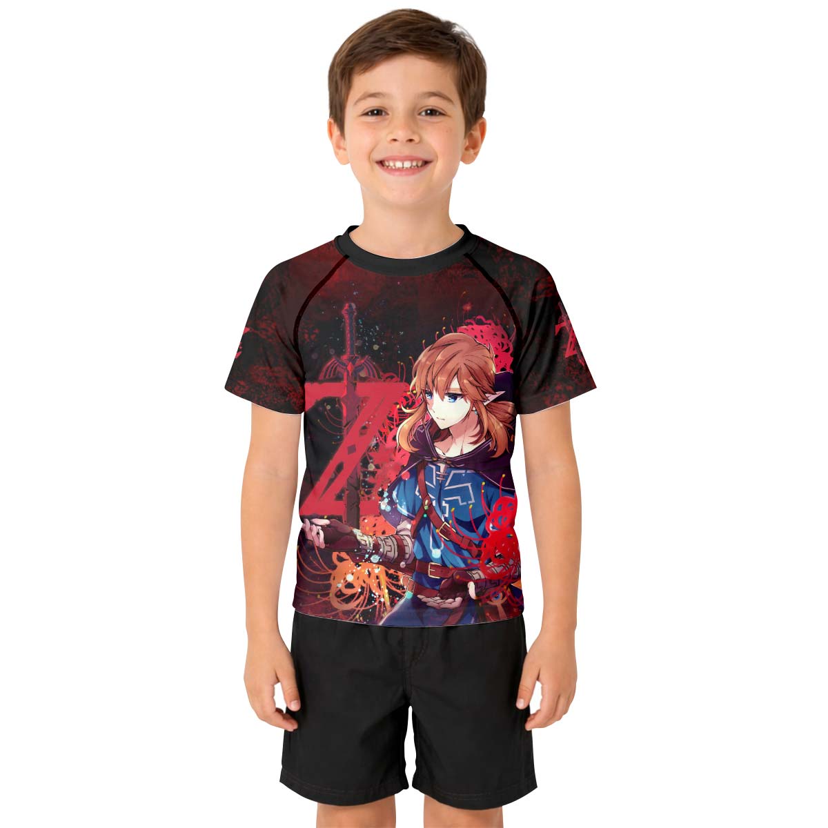  Legend of Zelda Link Master Sword Kid Rash Guard
