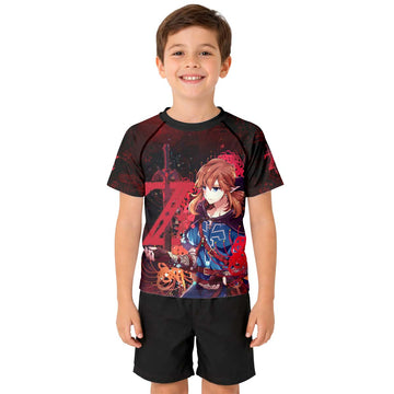  Legend of Zelda Link Master Sword Kid Rash Guard