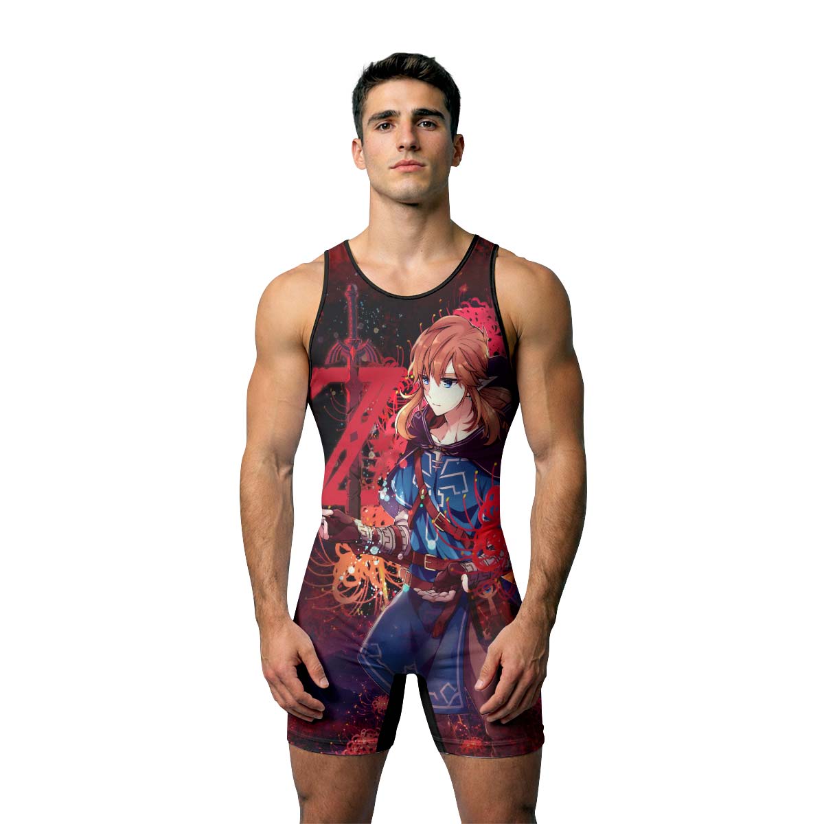  Legend of Zelda Link Master Sword Wrestling Singlet