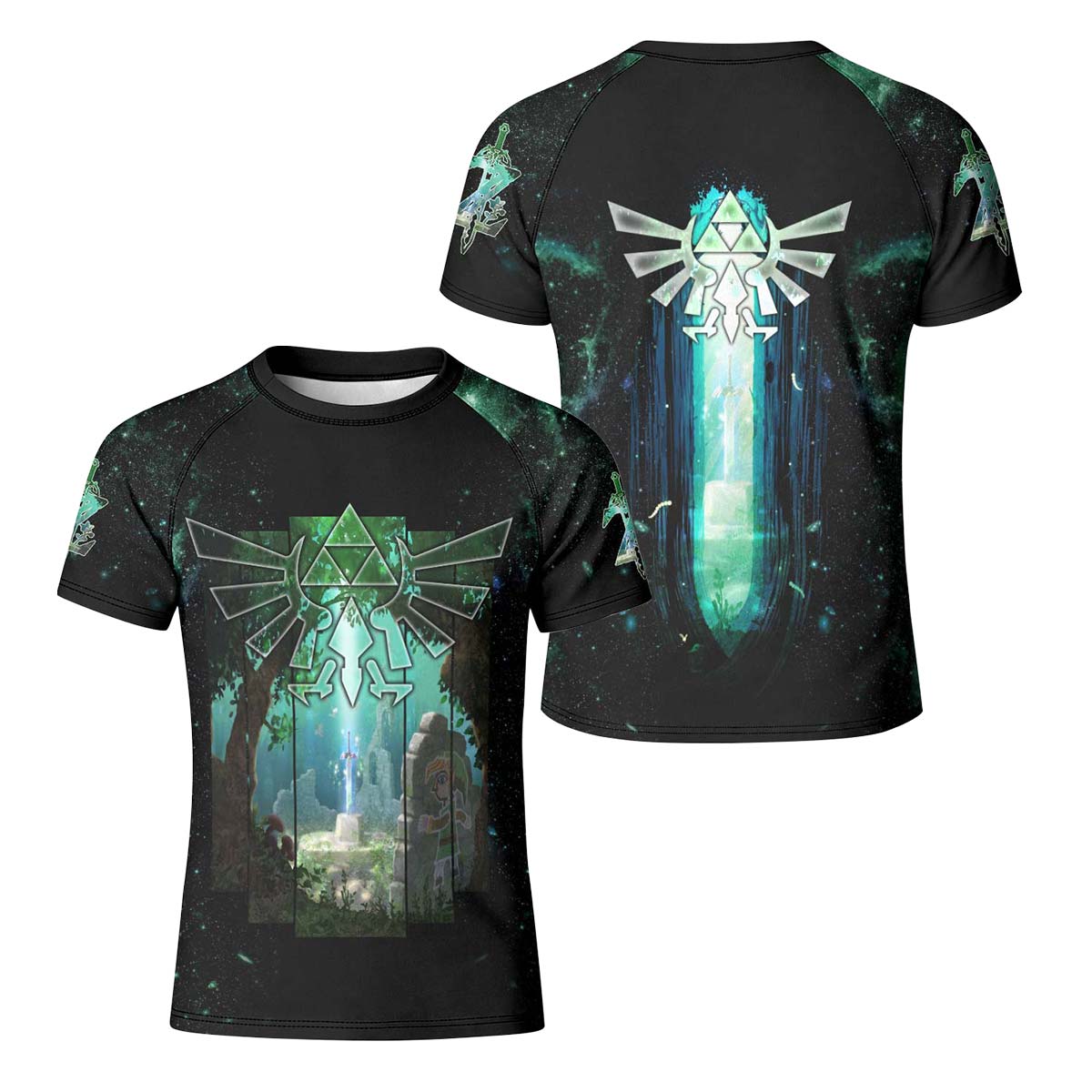  Legend of Zelda Master Swords Kid Rash Guard