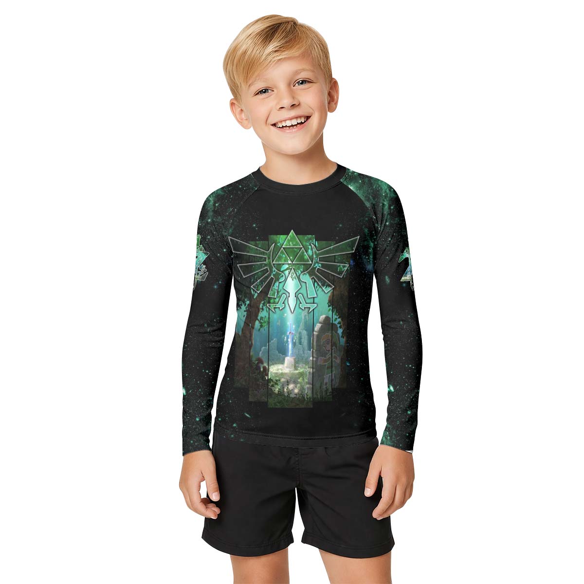 Legend of Zelda Master Swords Kid Rash Guard