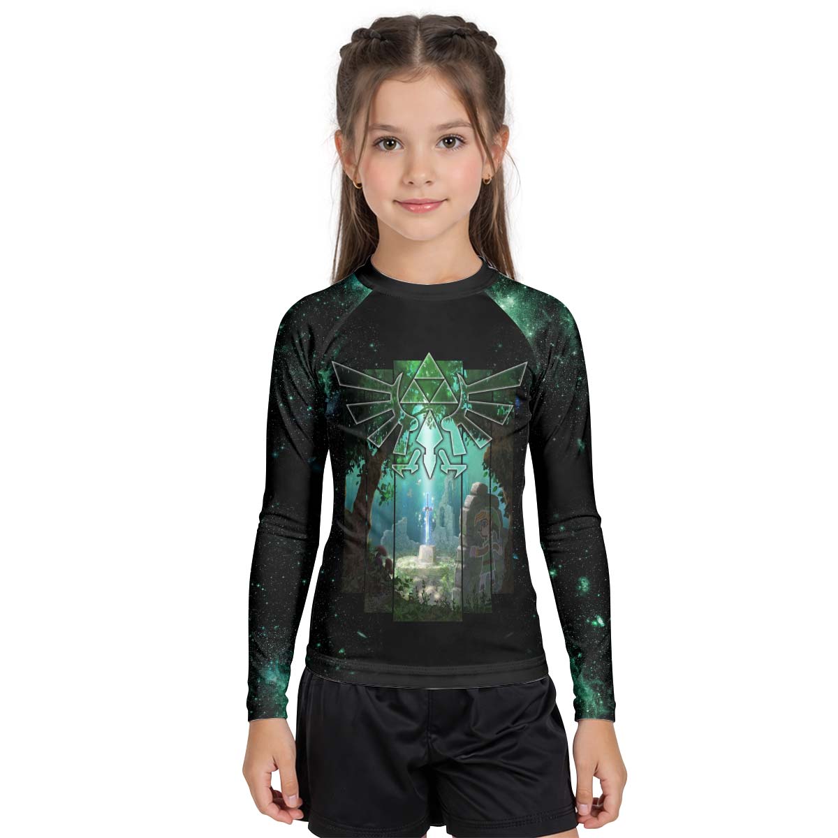 Legend of Zelda Master Swords Kid Rash Guard
